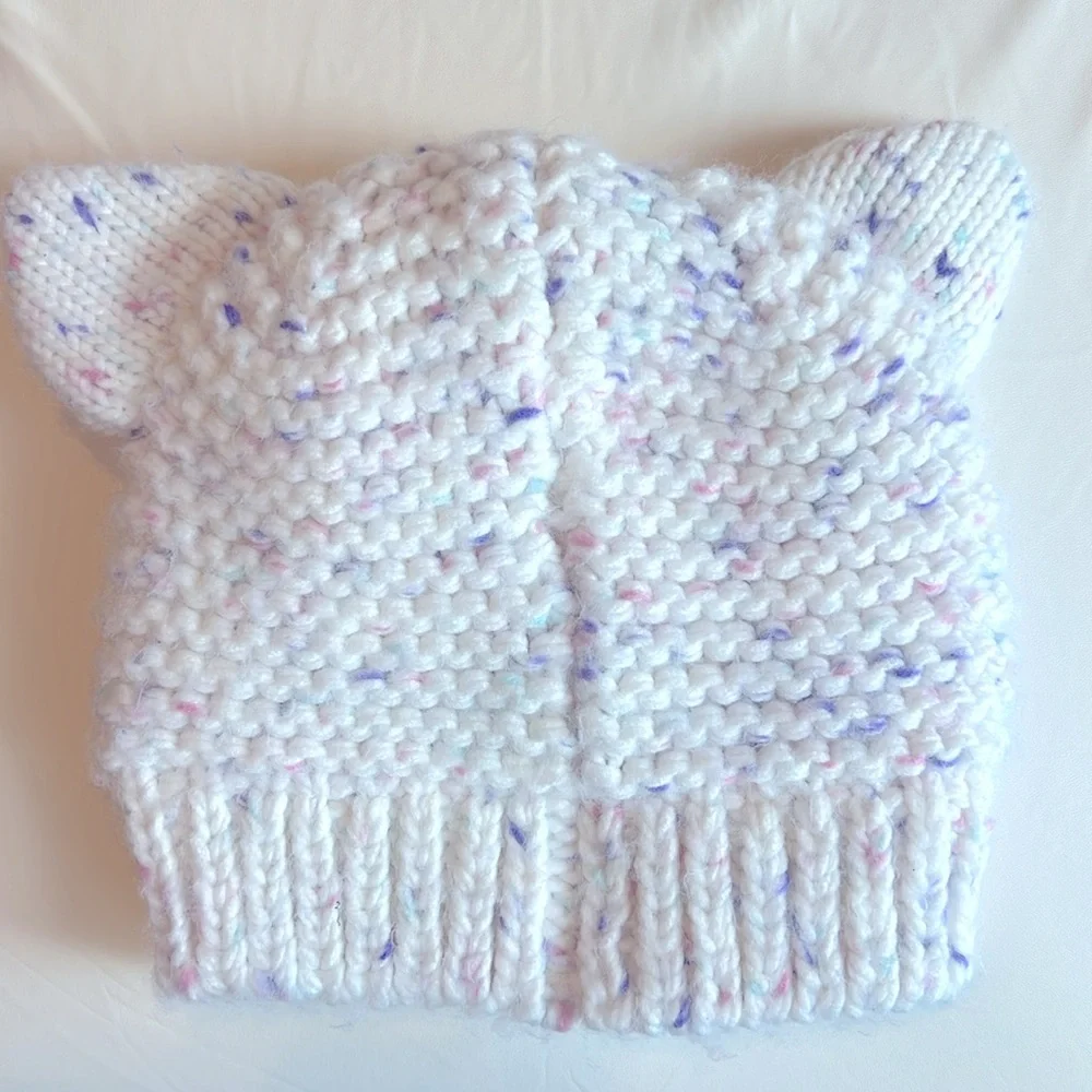 GAP Kids | Gray | KITTY KNITTED HAT warm microfiber lining